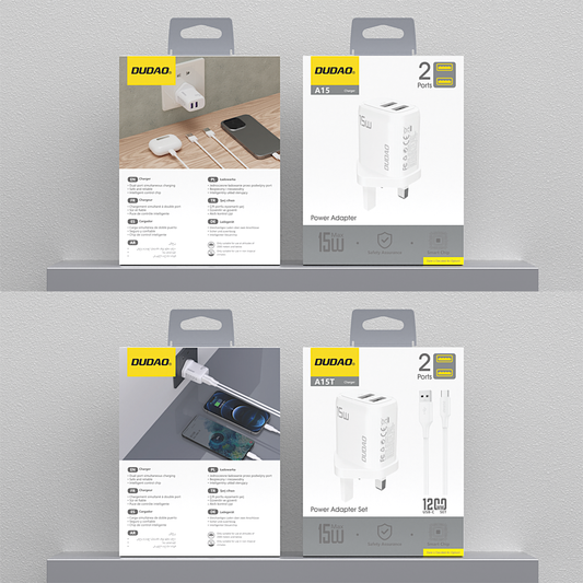 DUDAO A15UKT PD15W fast charge TYPE-C set (UK standard)