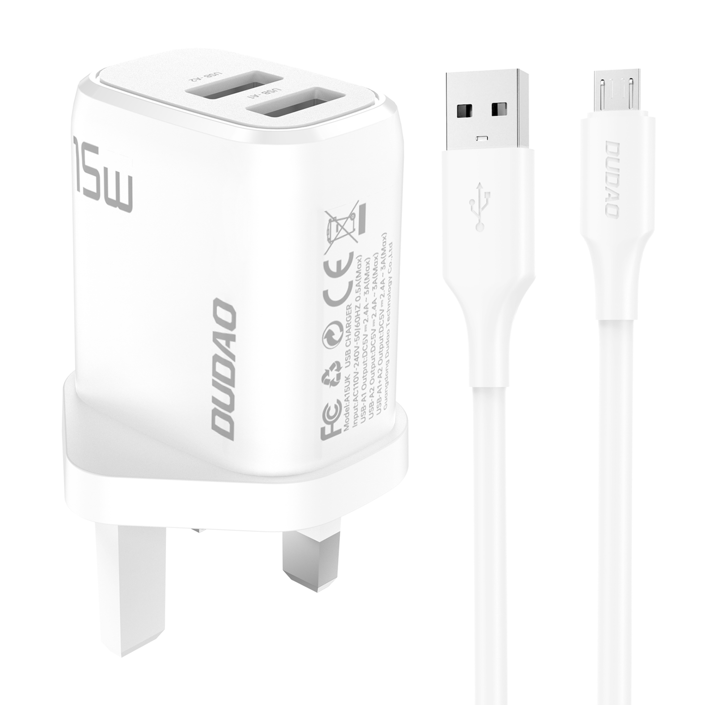 DUDAO A15UKM PD15W fast charger MICRO set(UK standard)