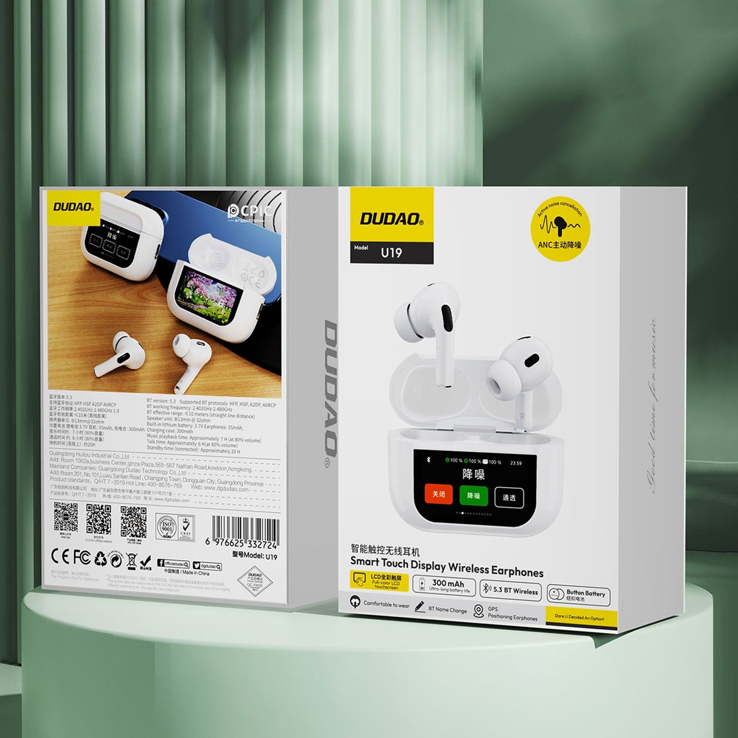 DUDAO U19 LCD ANC bluetooth earphone