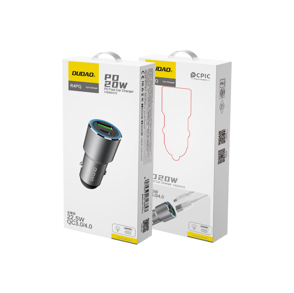 DUDAO R4PQ-S PD 20W CAR CHARGER