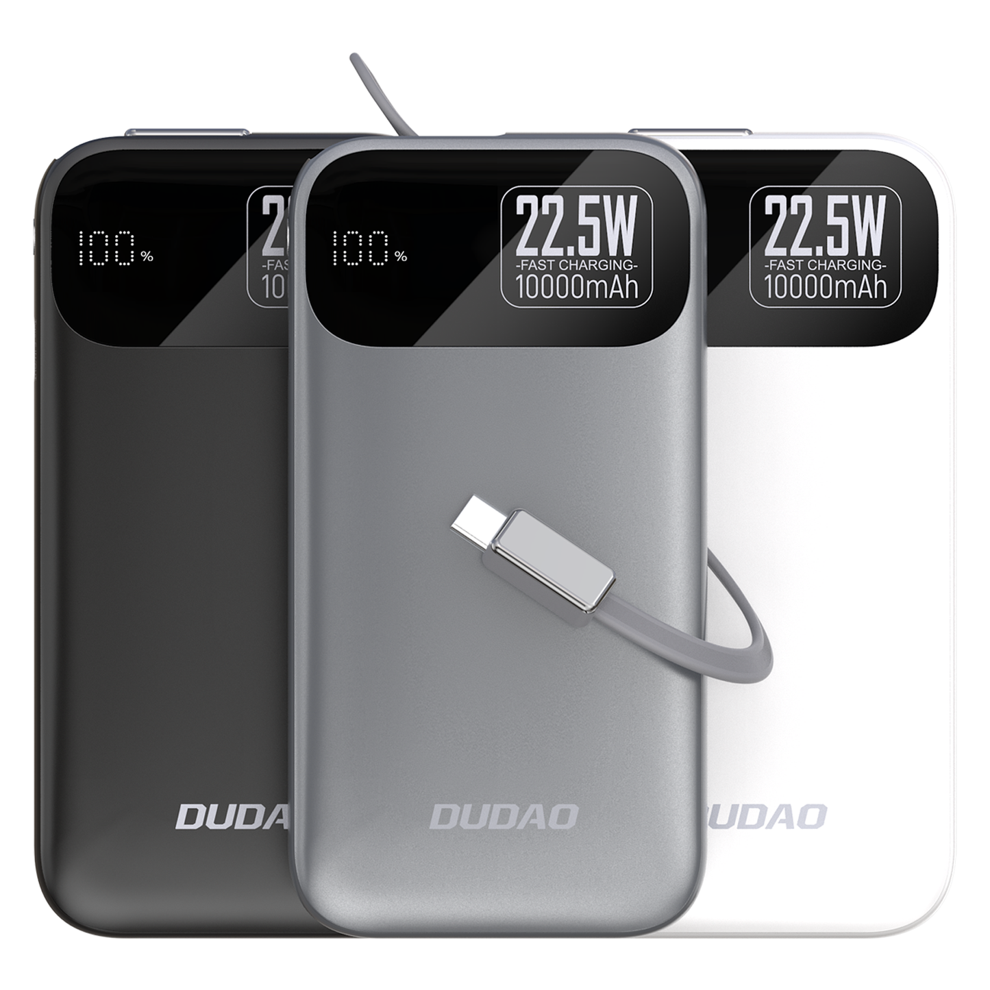 DUDAO K31-G1 PD22.5W built-in retractable cable power bank 10000mAh