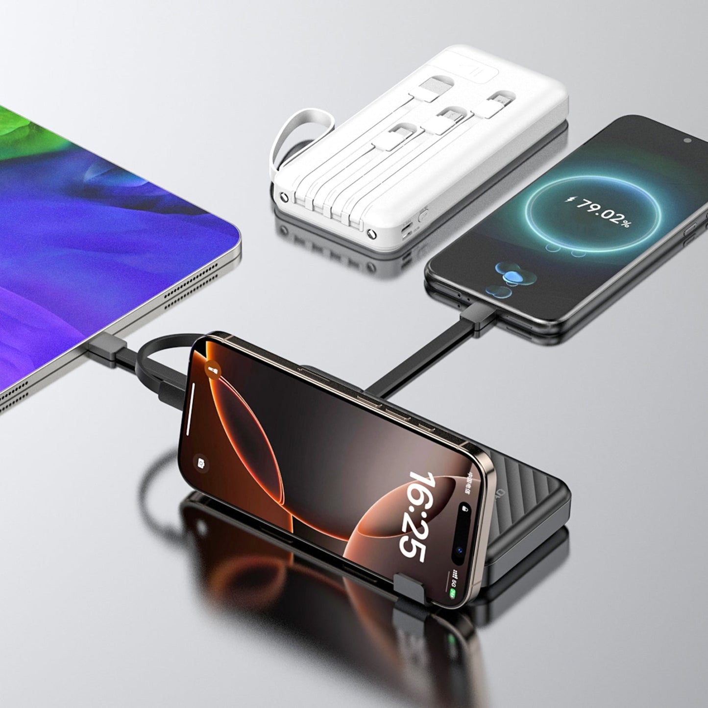 DUDAO K11Pro-B1 20000 mah built-in cable with phone holder