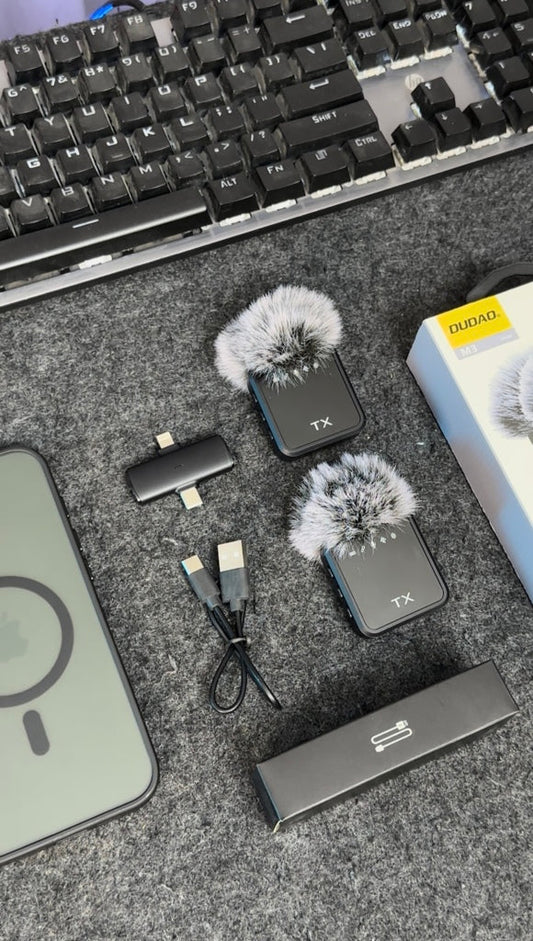 DUDAO M3-B 2IN 1 WITH TWO LAVALIER MICROPHONE  -BLK