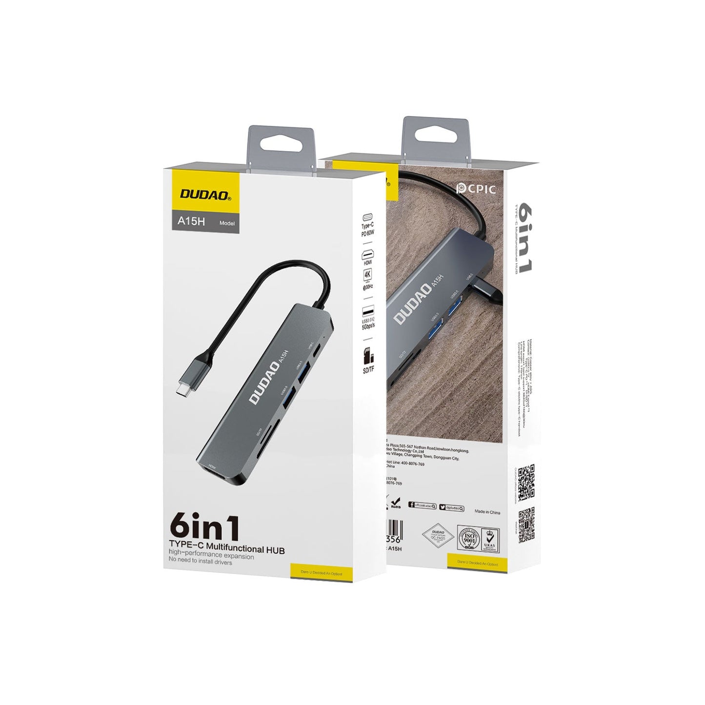 DUDAO A15H 6IN1 HUB gray