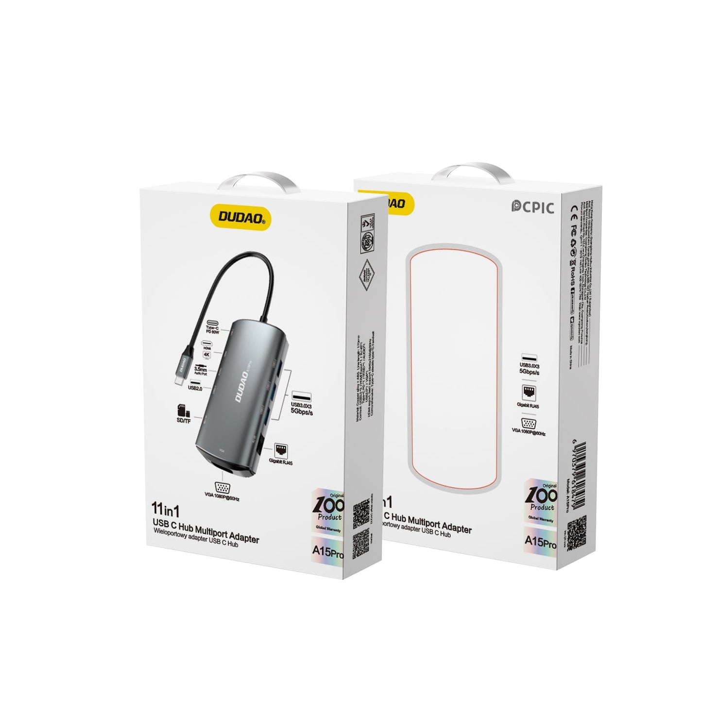 DUDAO A15Pro 11IN1 HUB  gray