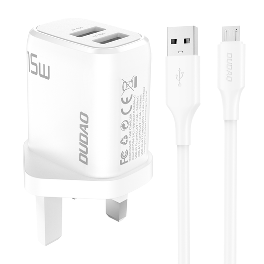 DUDAO A15UKM PD15W fast charger MICRO set（UK standard）