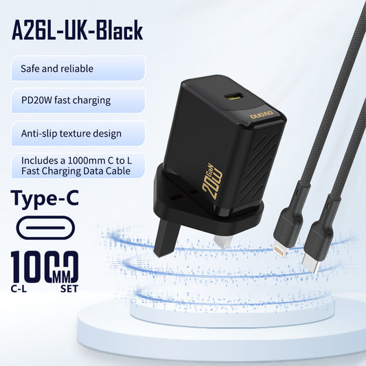 DUDAO A26LUK-B PD20W LIGHTNING HOME CHARGER 1.2M