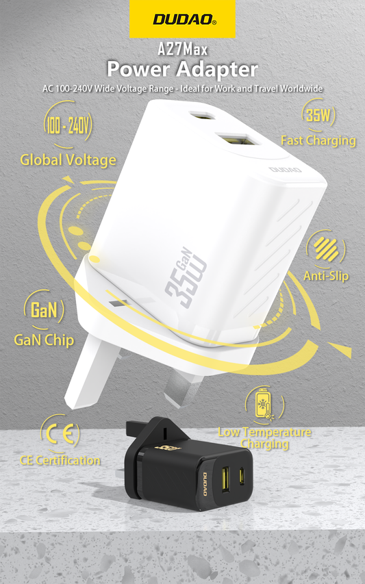 DUDAO A27MaxUK-B PD+QC 35W  UK PLUG