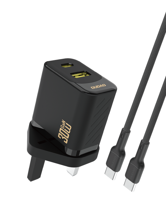 DUDAO A27MaxCUK-B  PD+QC 35W charger with C to C cable set UK PLUG