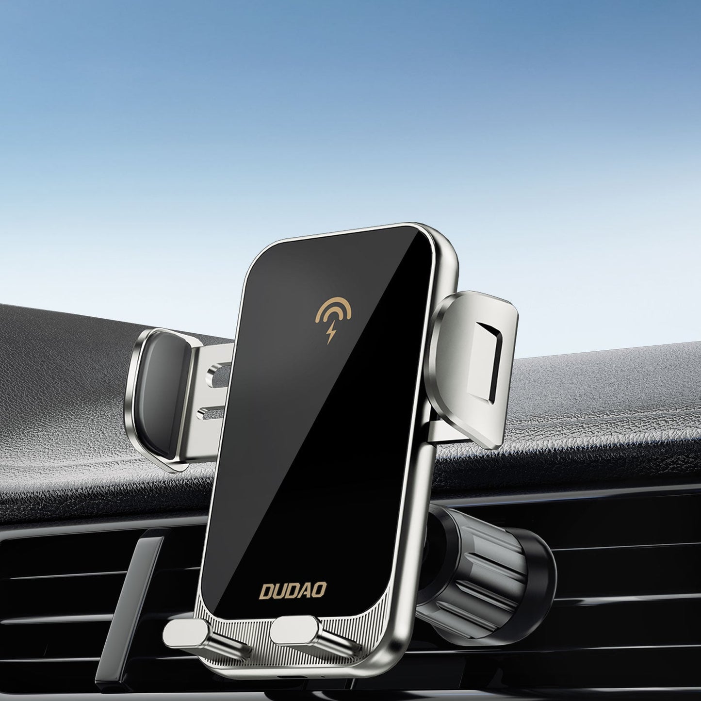DUDAO F19PRO 15W wireless charging holder extension-type suction + air outlet mechanical electric