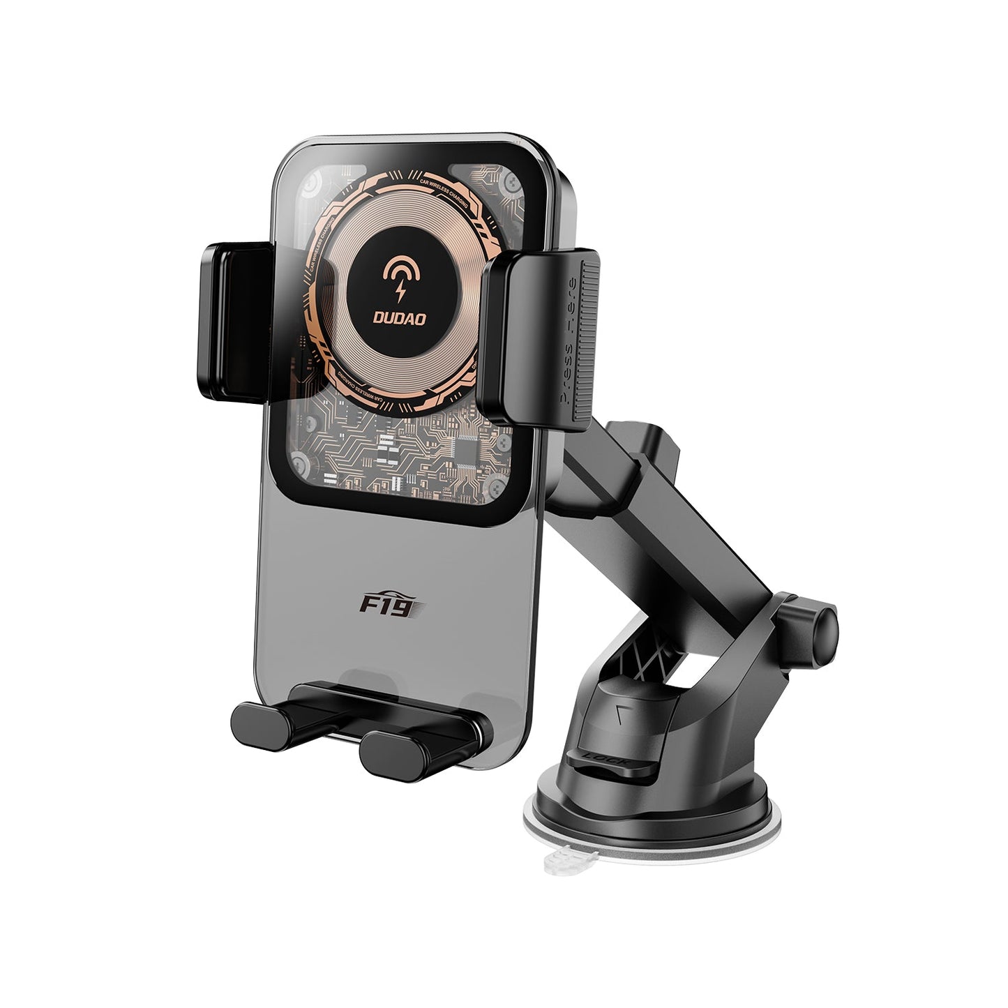 DUDAO F19 15W wireless charging holder extension-type suction + air outlet