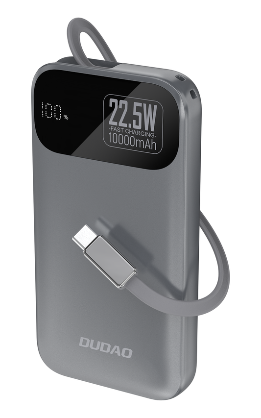 DUDAO K31-G1 PD22.5W built-in retractable cable power bank 10000mAh
