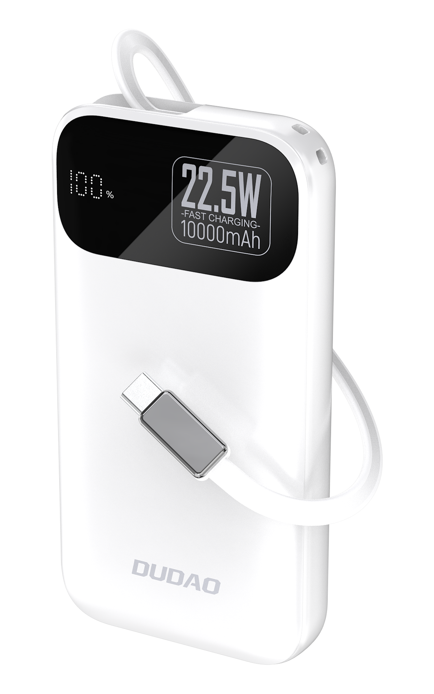 DUDAO K31-B1 PD22.5W built-in retractable cable power bank 10000mAh