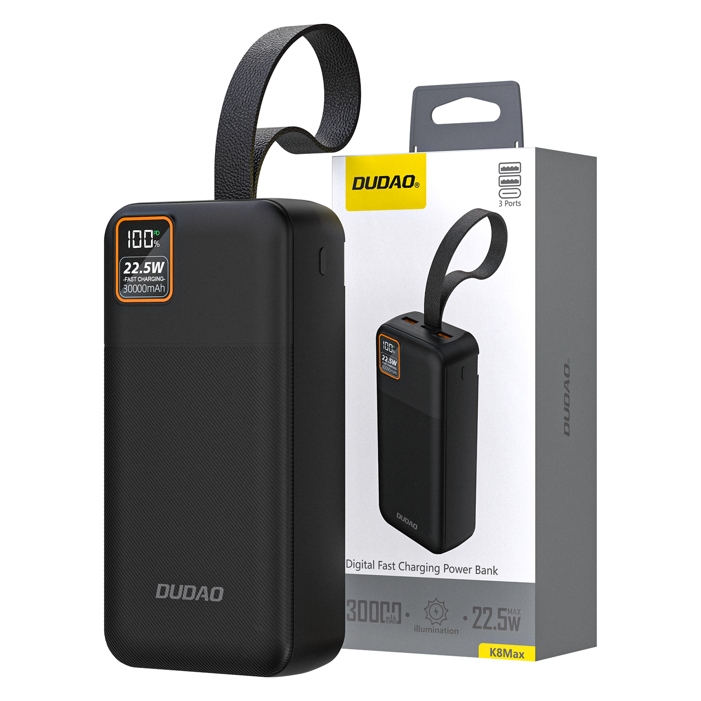 DUDAO K8MAX 30000mAh black