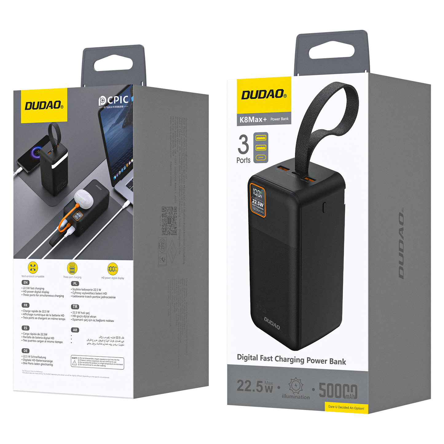DUDAO K8MAX+ 50000mAh black
