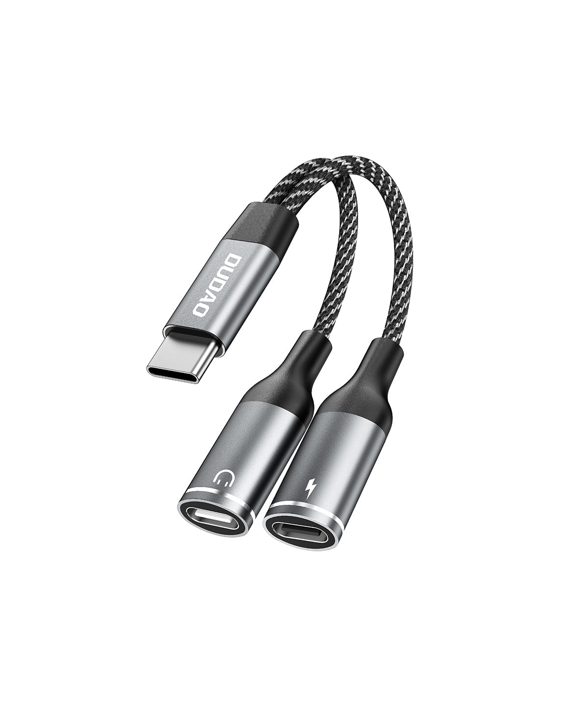 DUDAO L13C+ aluminium alloy + braided cable 2 IN 1 cable Type-C*2