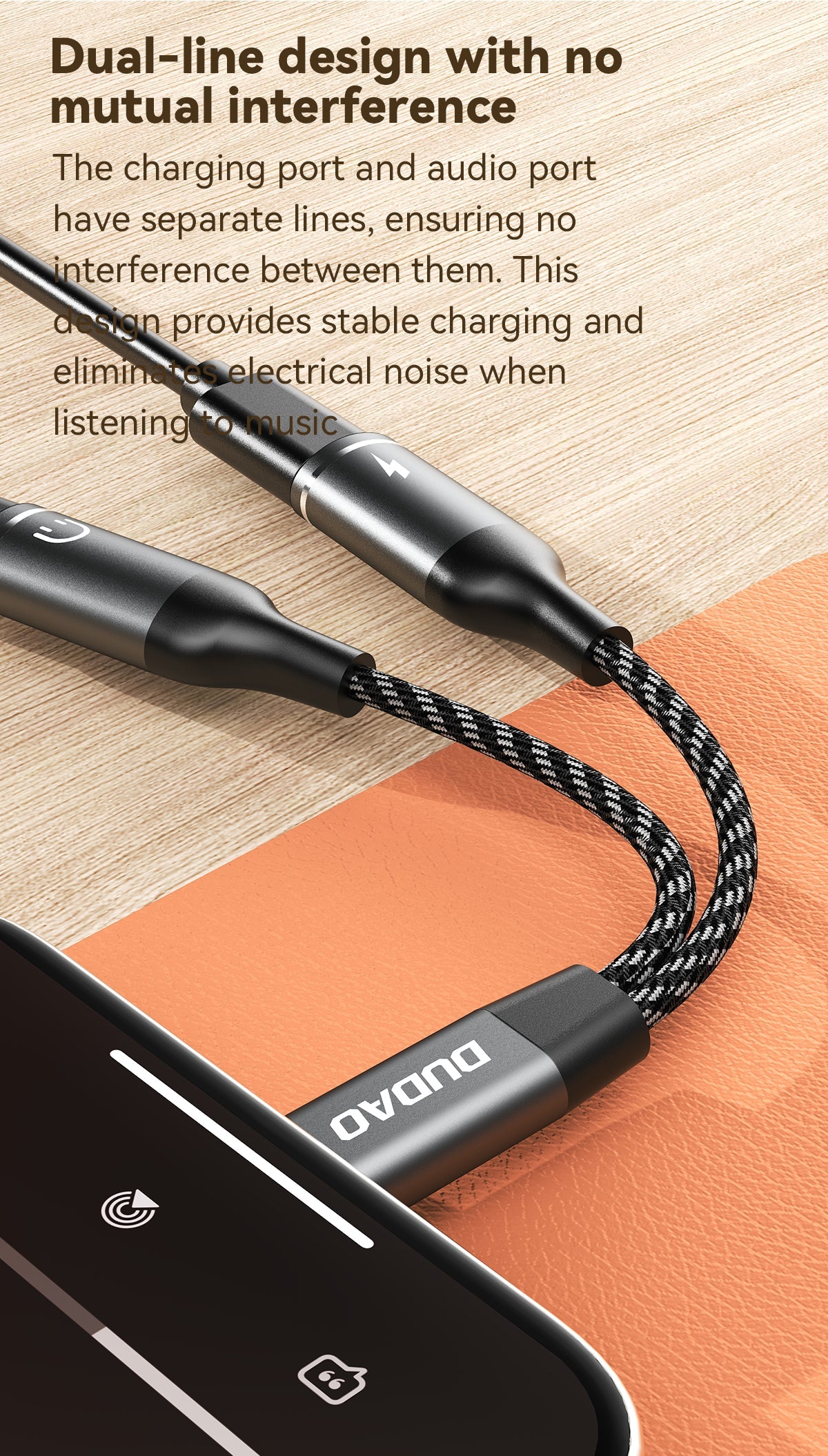 DUDAO L13C+ aluminium alloy + braided cable 2 IN 1 cable Type-C*2
