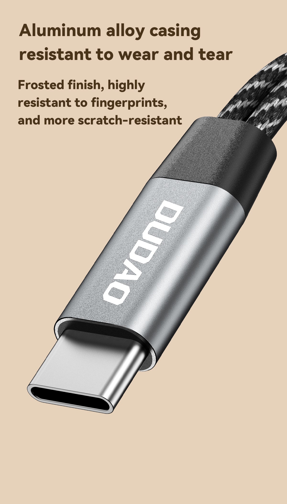DUDAO L13C+ aluminium alloy + braided cable 2 IN 1 cable Type-C*2