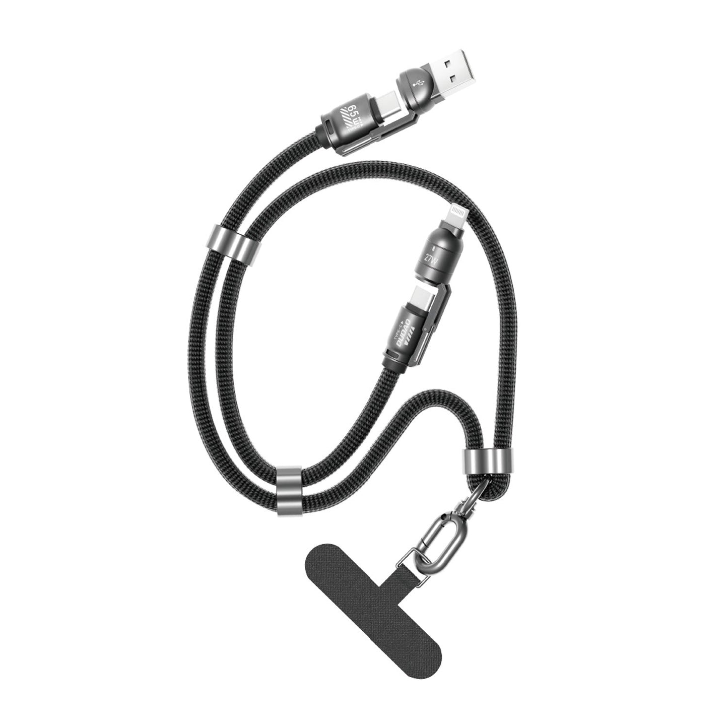 DUDAO L20MAX-B 65W 4IN1 LANYARD FAST CHARGIN G CABLE