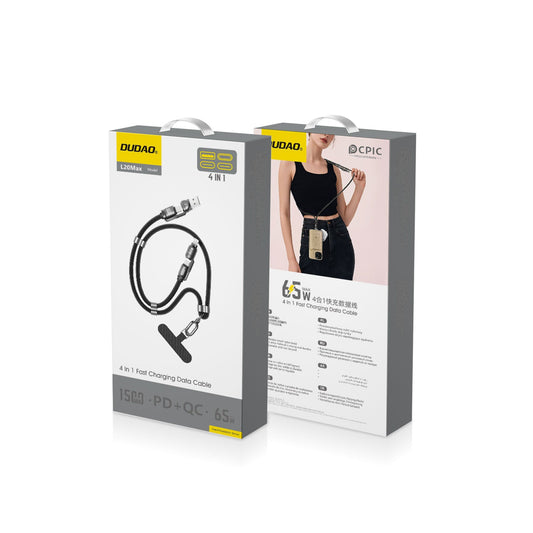 DUDAO L20MAX-B 65W 4IN1 LANYARD FAST CHARGIN G CABLE