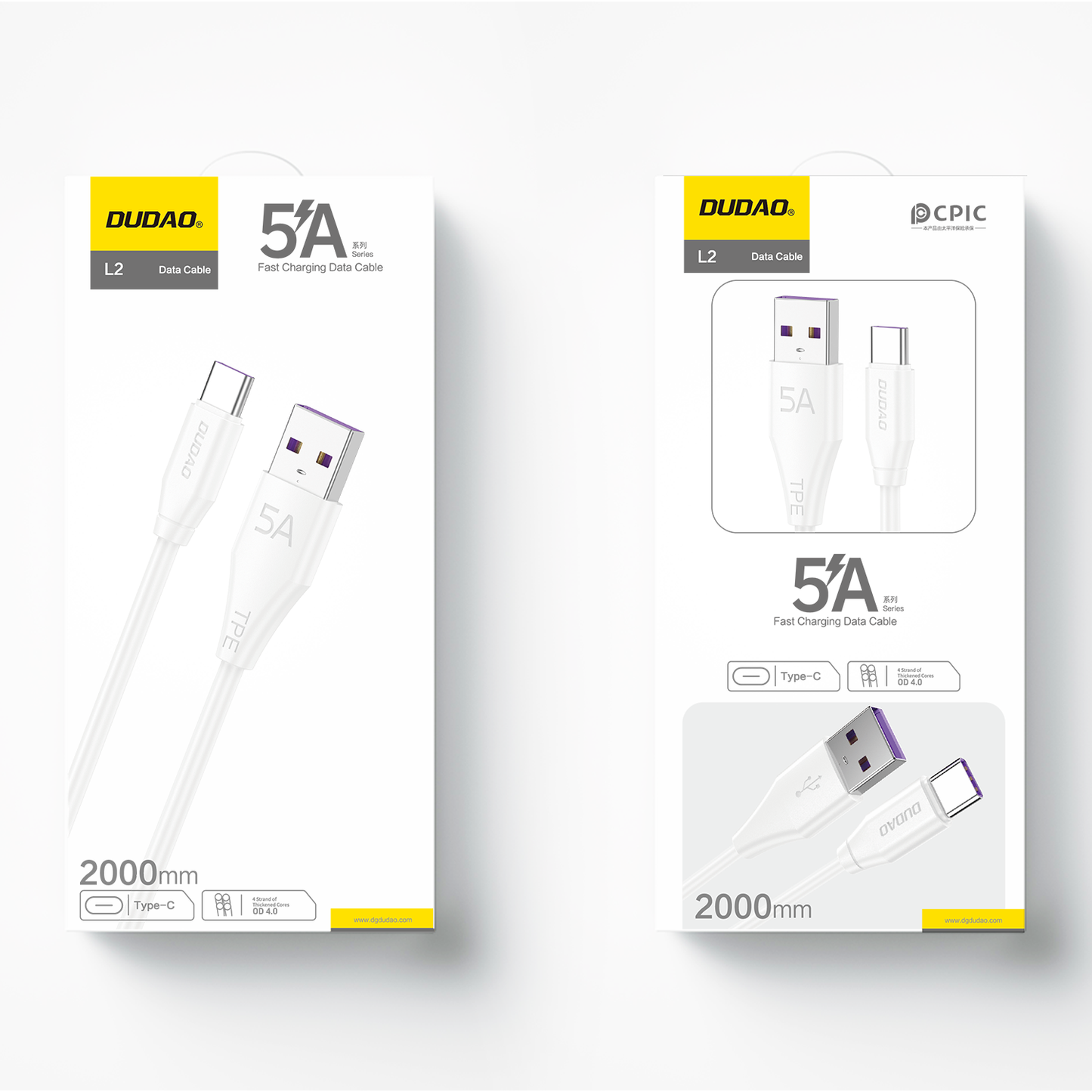 DUDAO L2T-2MW 5A CABLE TYPE-C 2M