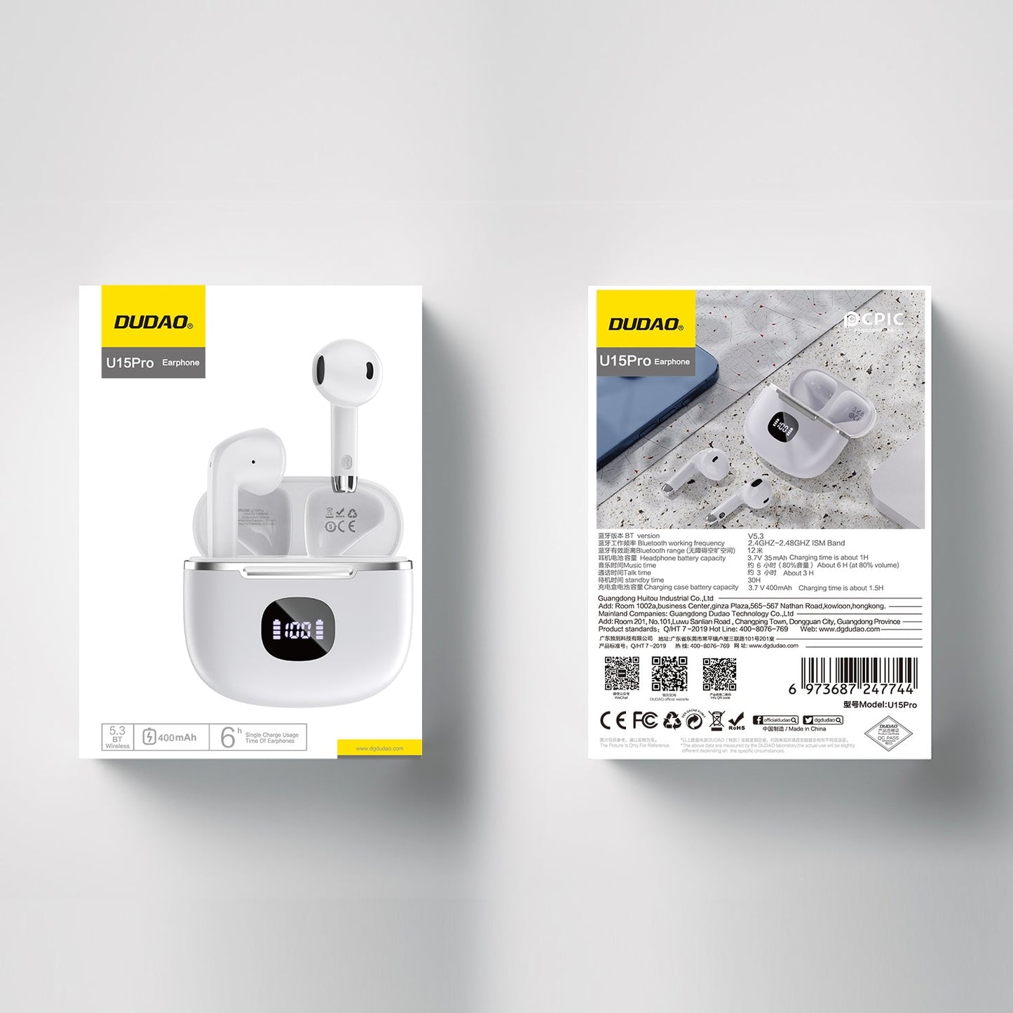 DUDAO U15Pro-B1 TWS digital display black