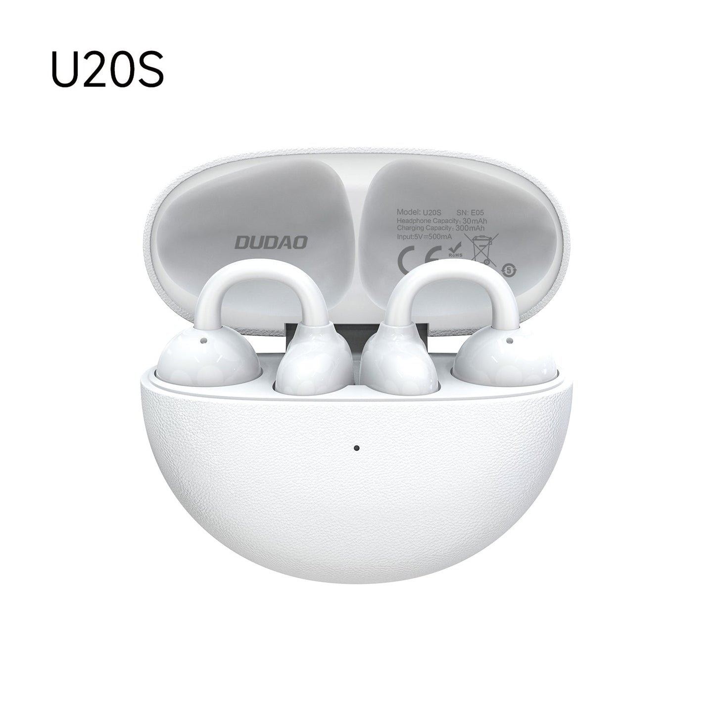 DUDAO U20S-W clip-on bluetooth earphone