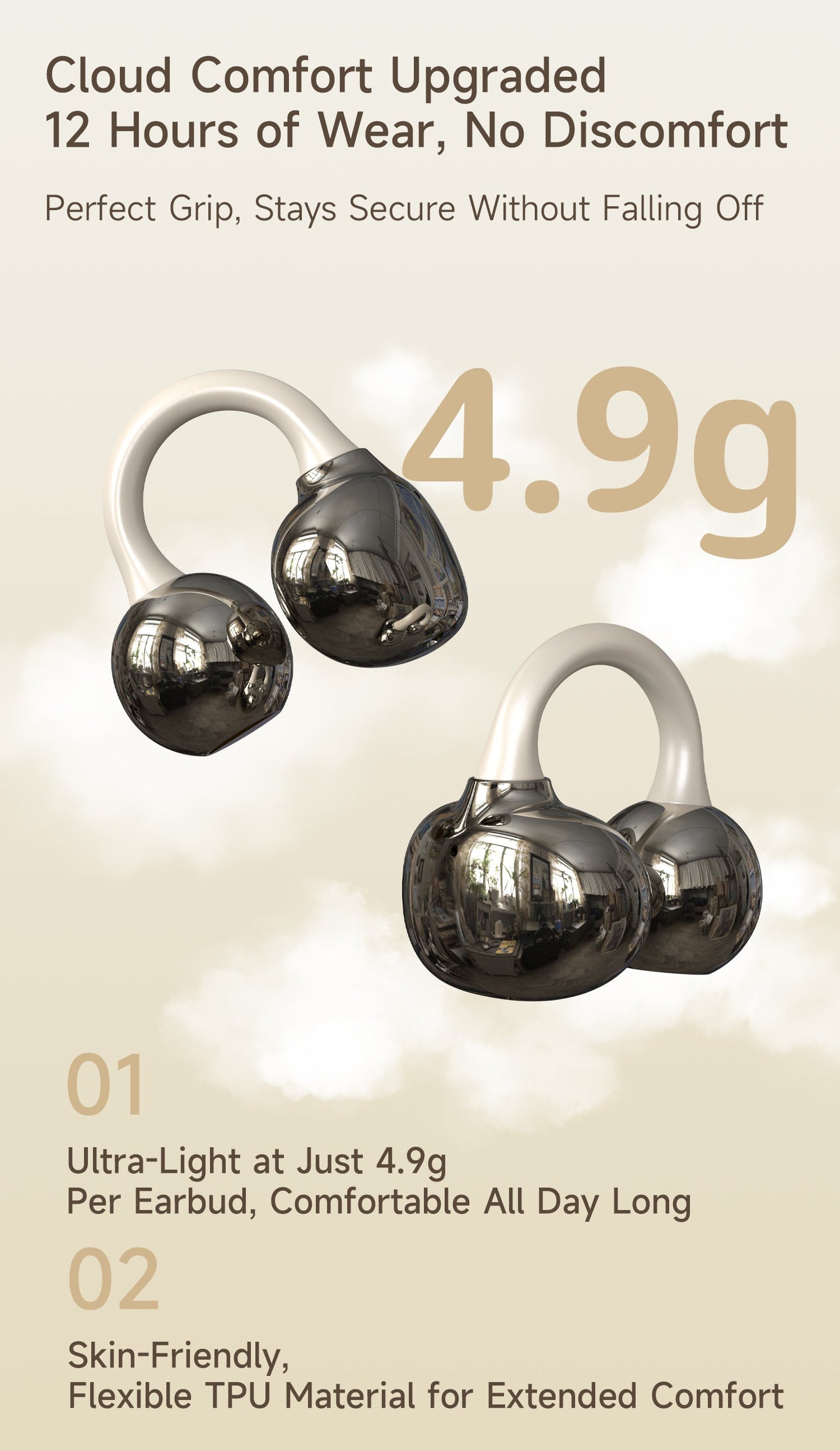 DUDAO U20-B clip-on bluetooth earphone