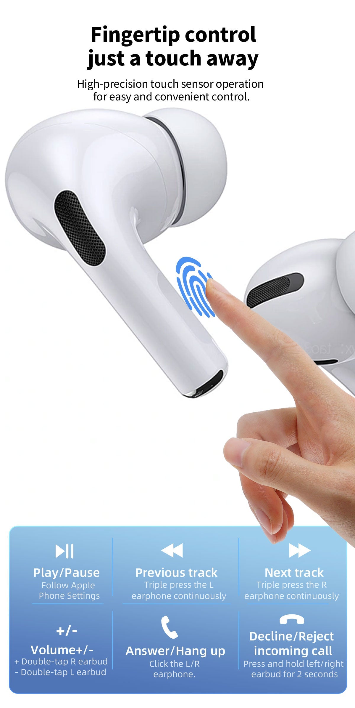 DUDAO U3N 3nd generation TWS Button battery