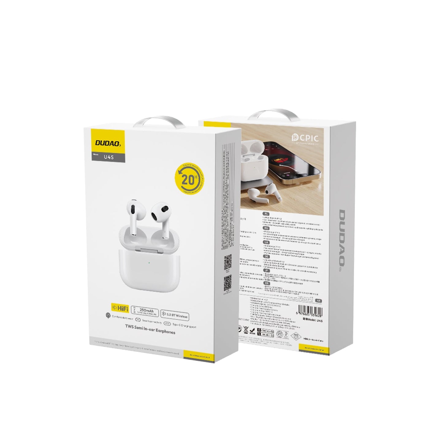 DUDAO U4S TWS bluetooth earphone Type C input