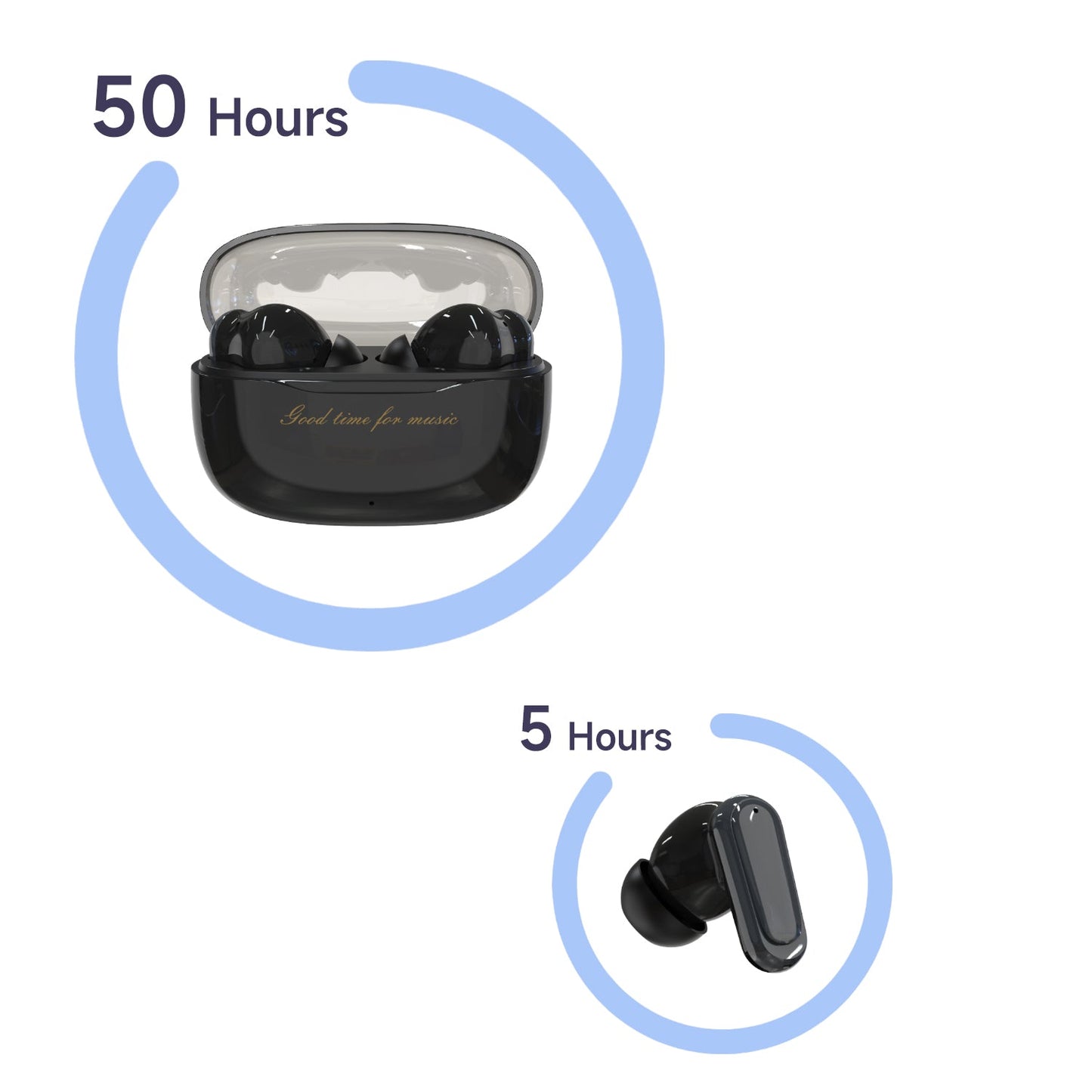 DUDAO U8PRO-W1 In-earbuds black  white