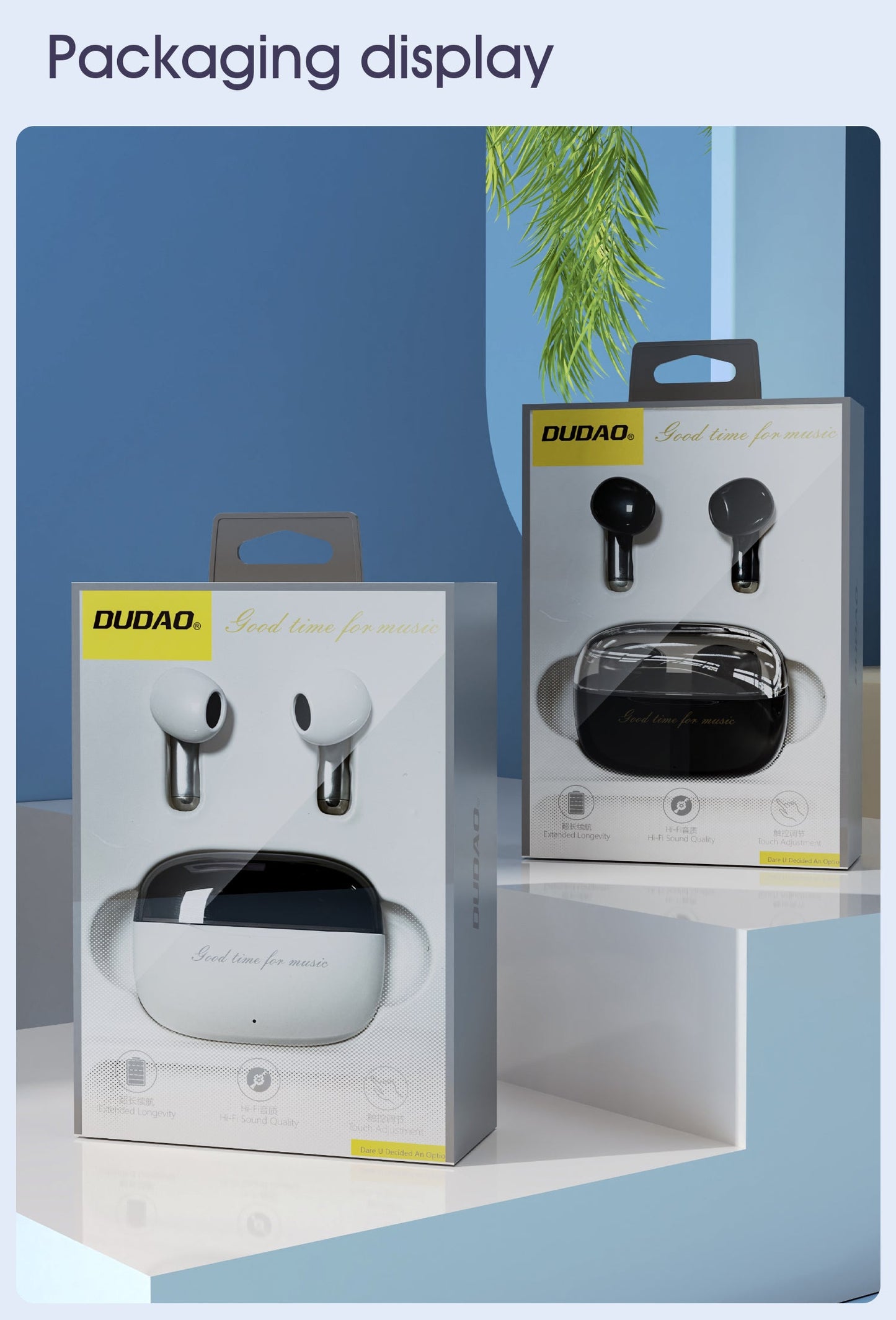 DUDAO U8-W1 TWS WHTE BLACK