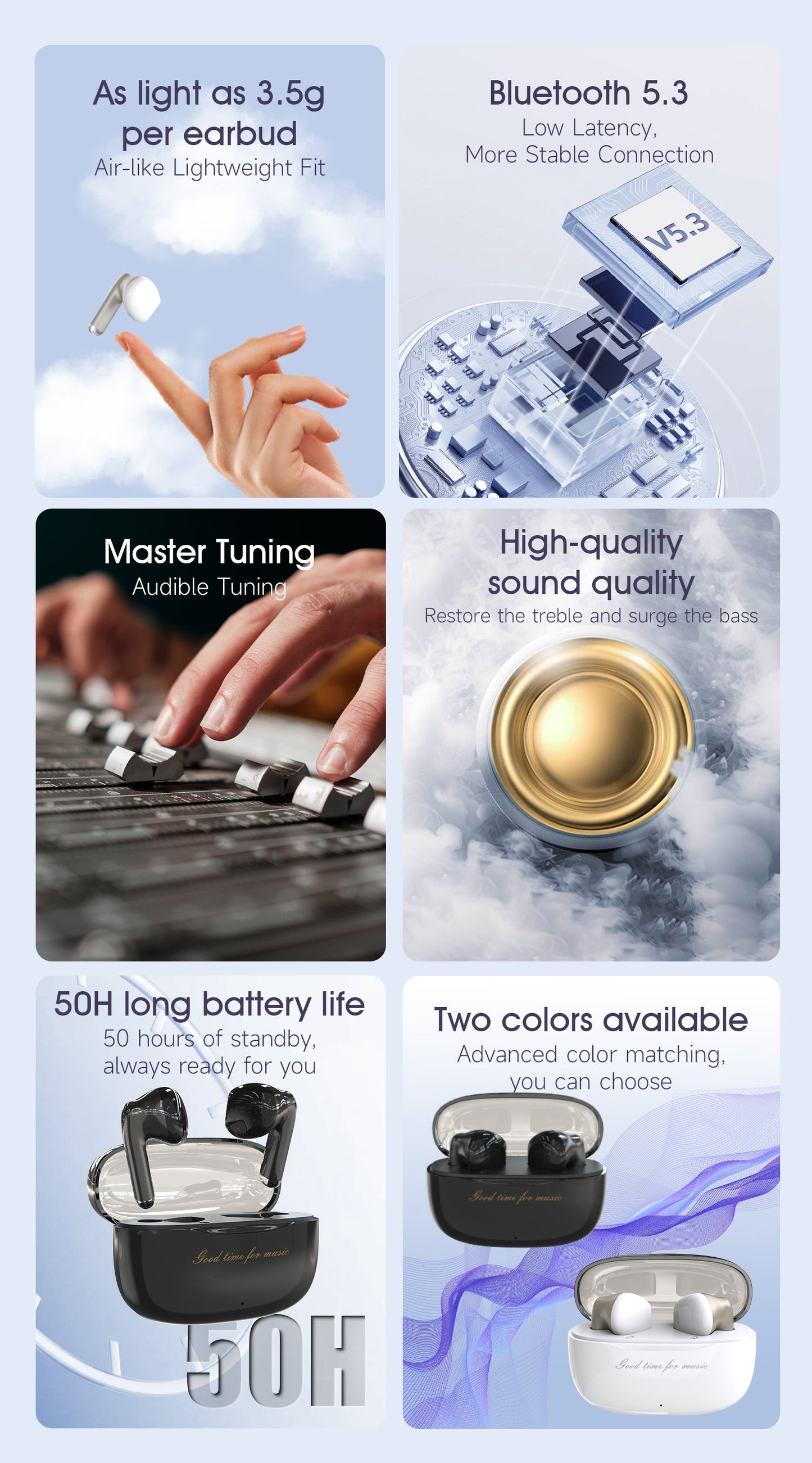 DUDAO U8-W1 TWS WHTE BLACK