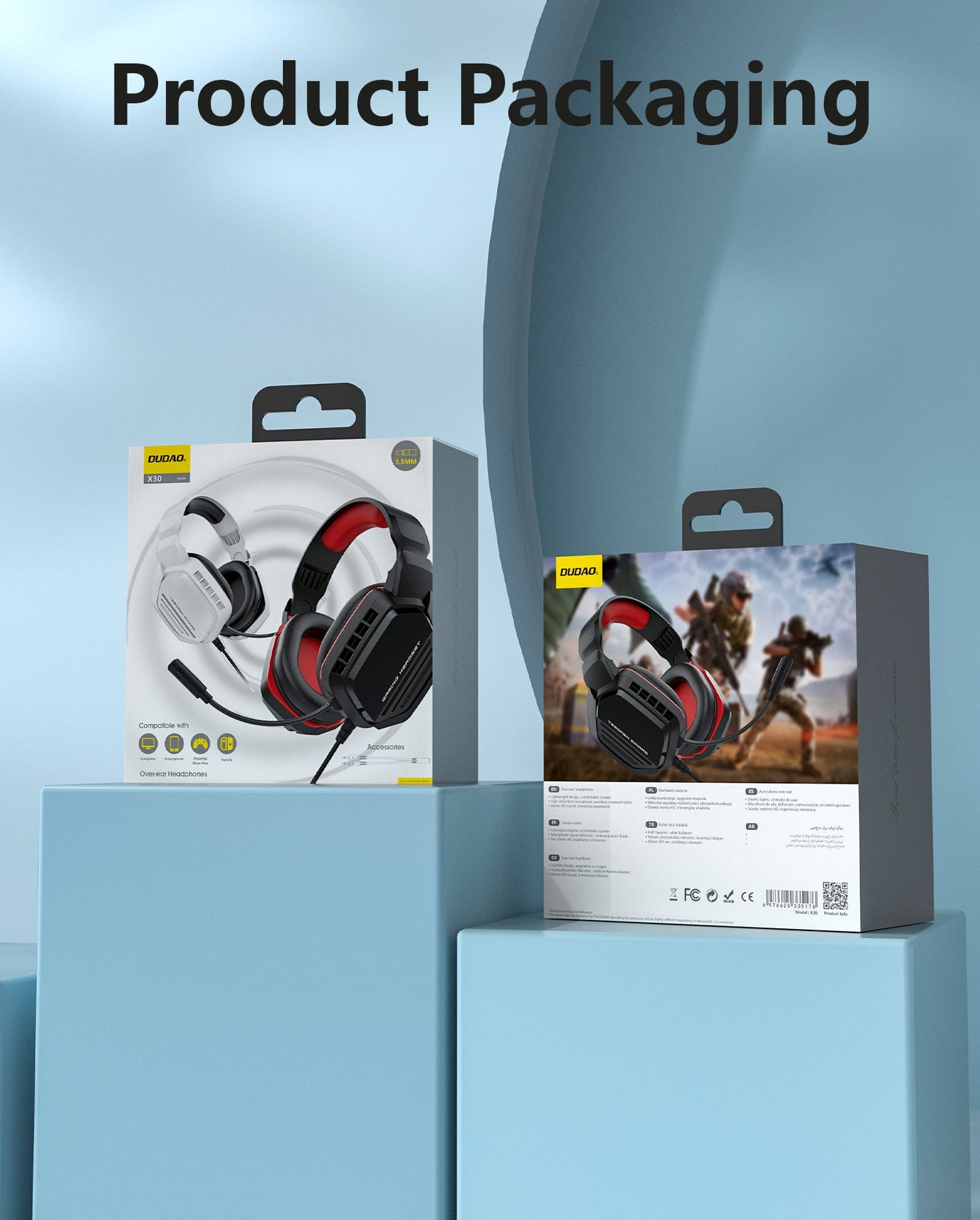 DUDAO X30-W 3.5mm game headphone white