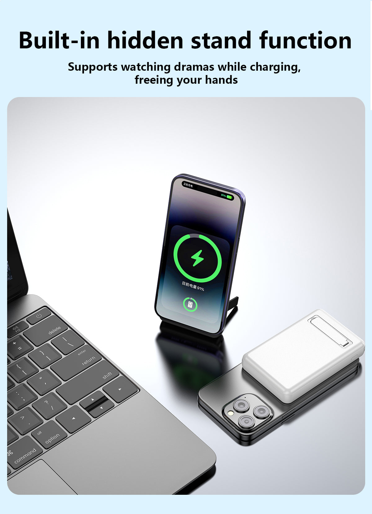 DUDAO K14S+-W1 15W wireless charging 10000mAh White