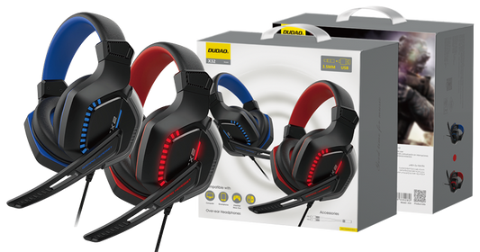 DUDAO X32-R 3.5mm+USB game headphone red